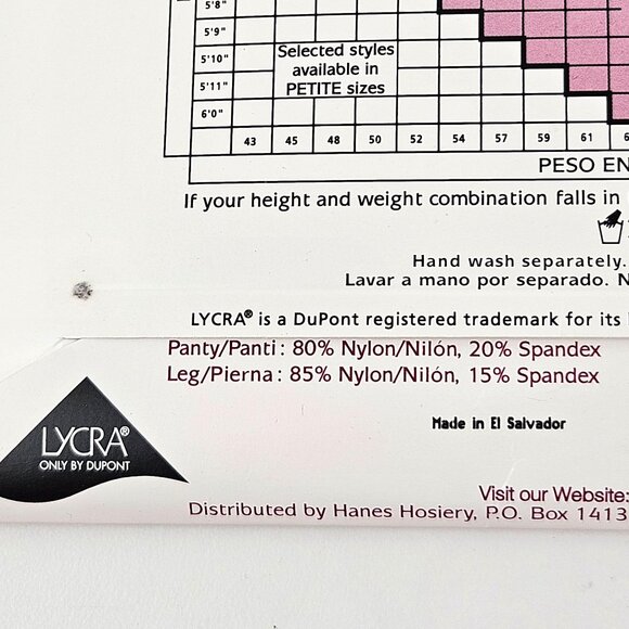 Hanes Silk Reflections Silky Sheer Pantyhose 717 718 Navy Size CD Vintage - Picture 9 of 9